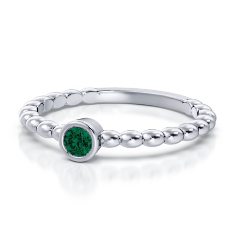 Золота каблучка зі смарагдом