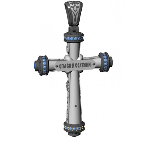 Cross with diamonds