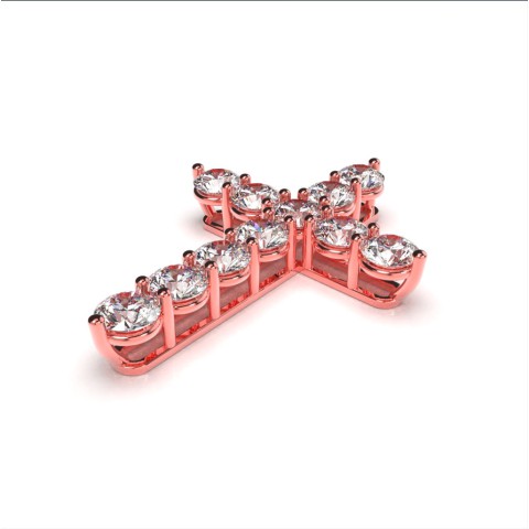 Cross with diamonds