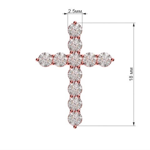 Cross with diamonds
