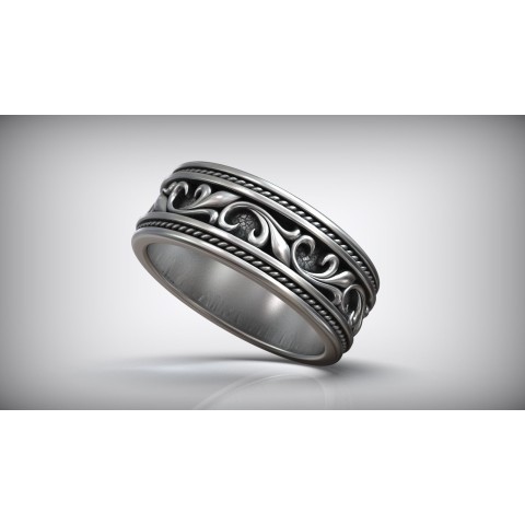 Openwork gold wedding rings