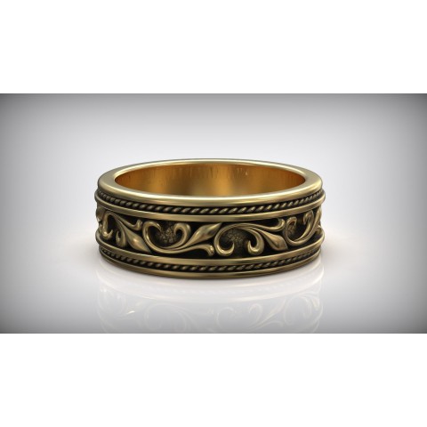 Openwork gold wedding rings