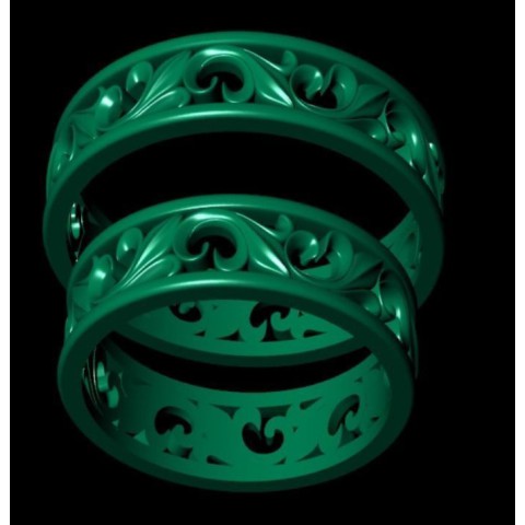 Engagement rings with patterns