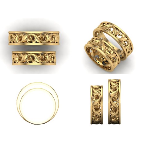Engagement rings with patterns