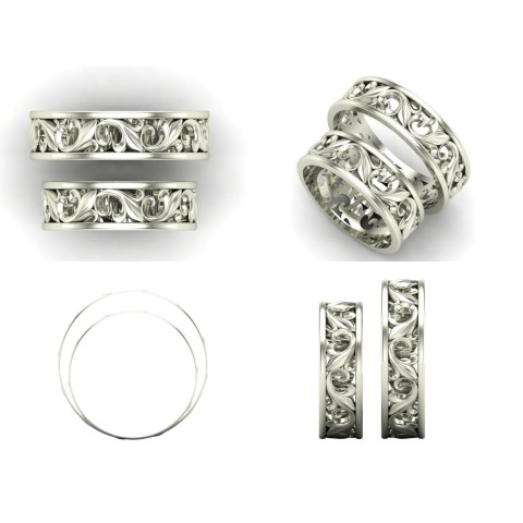 Engagement rings with patterns