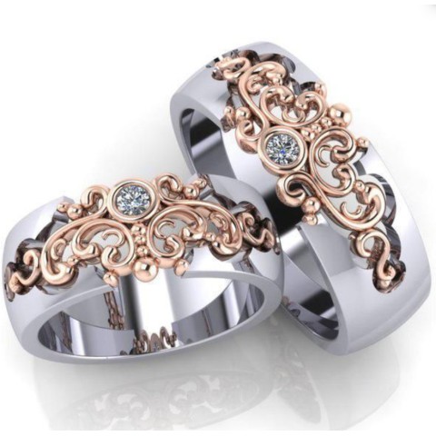 Wedding rings with monograms