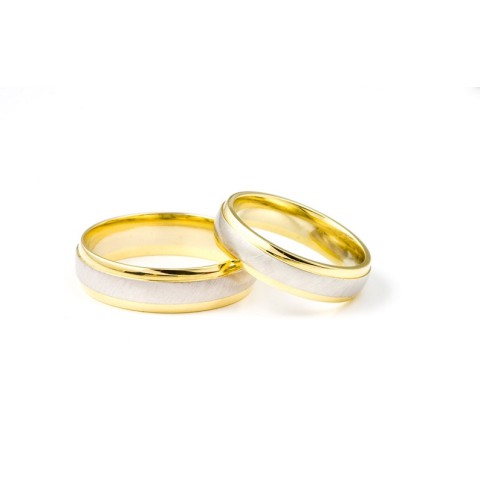 Combination gold wedding rings